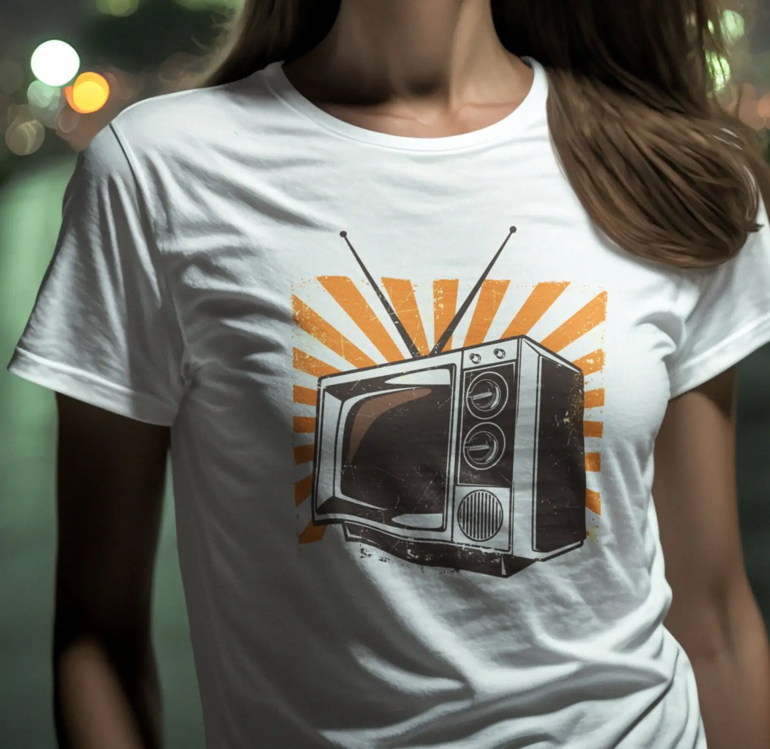 Men'S Fashion 70S - 70S خمر التلفزيون المتحمسين تي شيرت