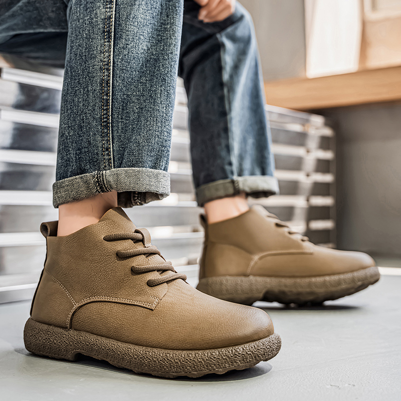 Chelsea Boots Men - أحذية الكاحل للرجال أحذية بنية قصيرة