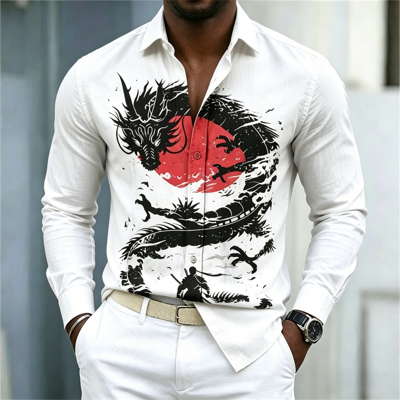 Men'S Fashion - قميص رجالي جديد لعام 2026 بنمط