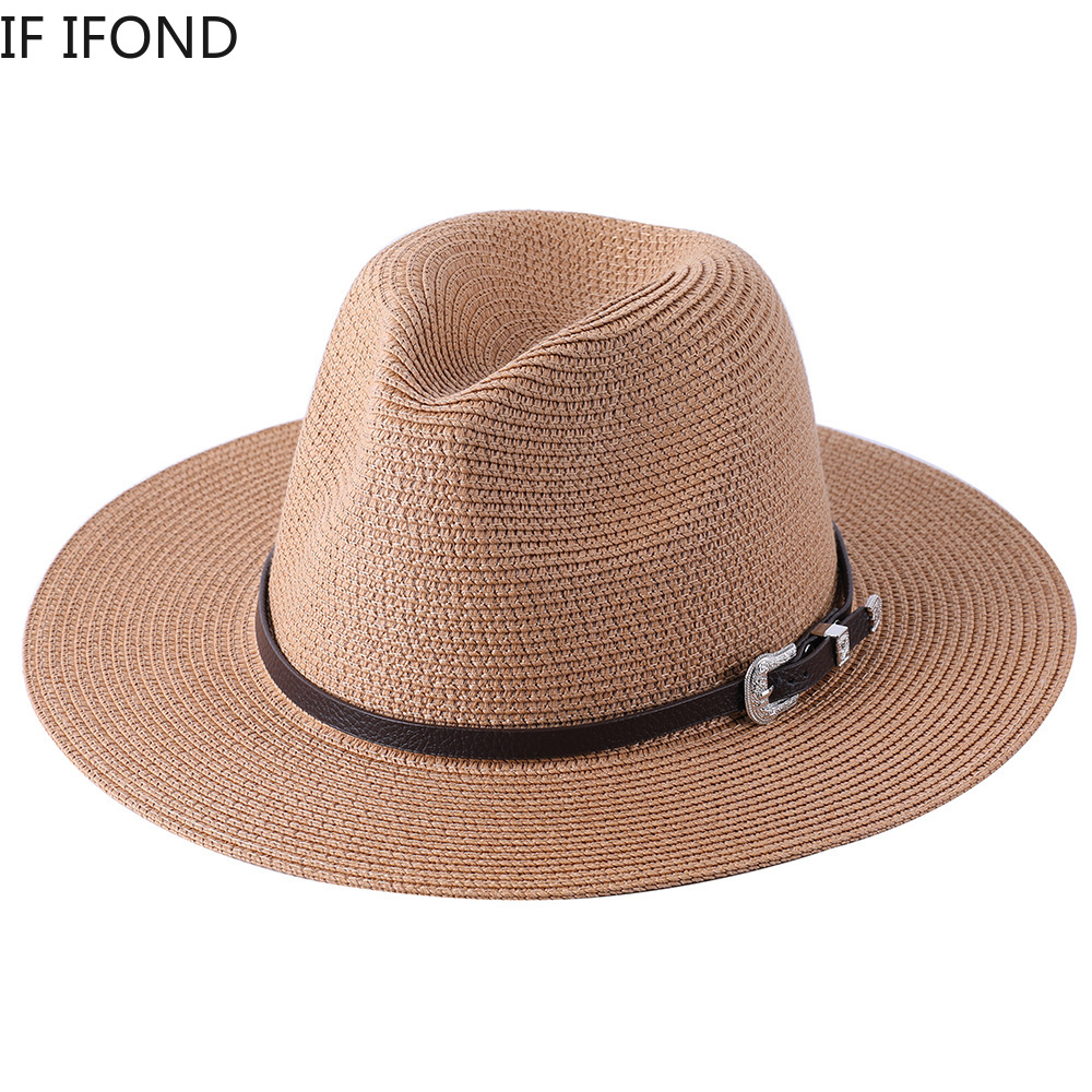 Mens Fashion Bucket Hat - 60 سنتيمتر حجم كبير القش الموضة