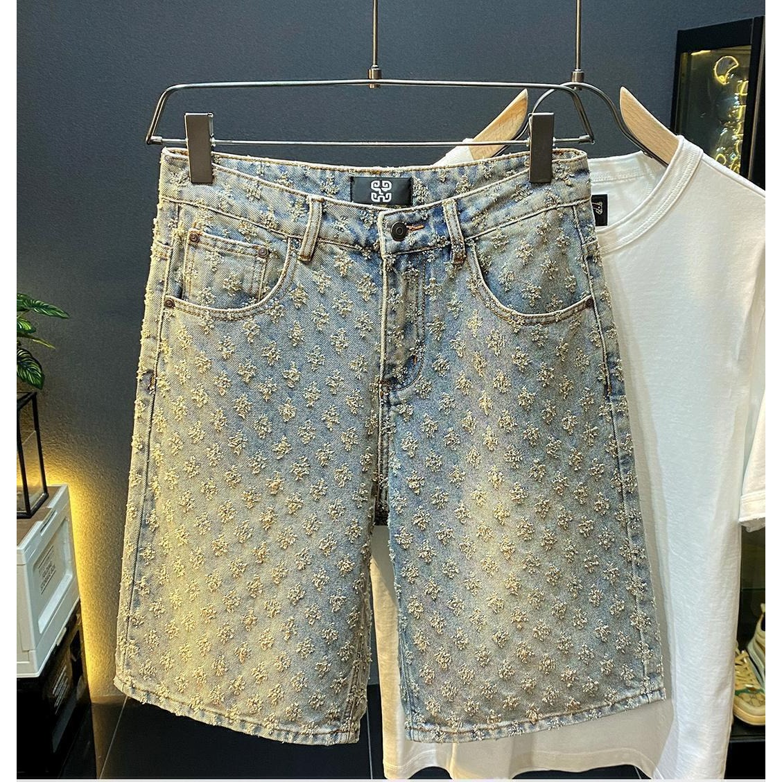 Men Fashion Jeans - شورت جينز رجالي صيفي كاجوال فضفاض