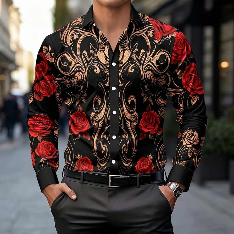 Men'S Fashion - قميص رجالي جديد لعام 2026 بتصميم
