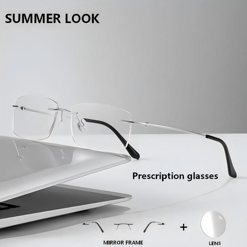 Men'S Fashion Rimless Glasses - نظارات طبية جديدة بدون إطار من