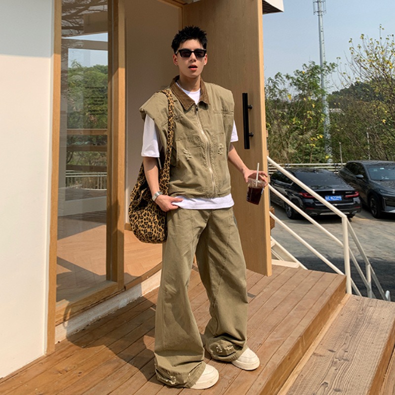 Men'S Fashion - سترة دنيم رجالية بتصميم عصري من