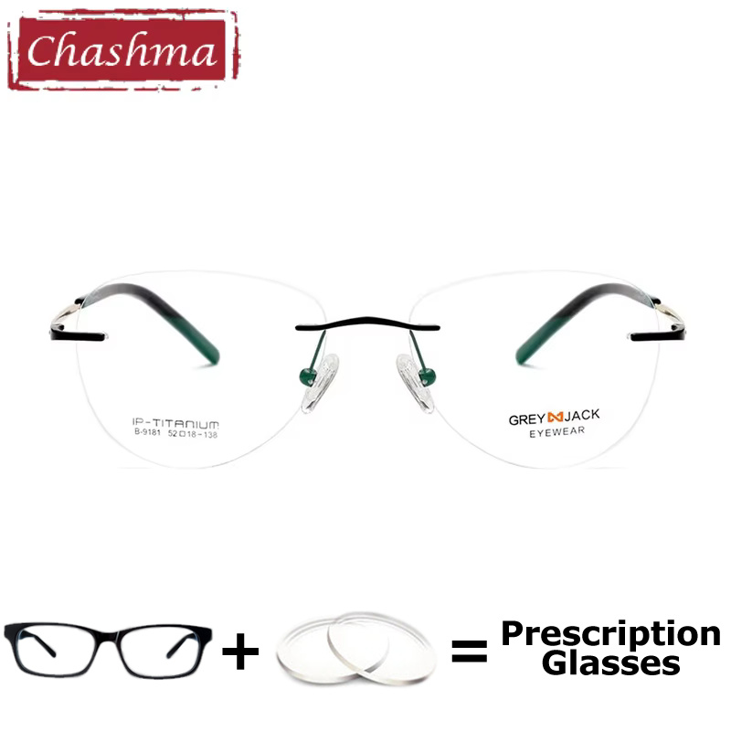 Men'S Fashion Rimless Glasses - نظارات تشاشما الأنيقة بدون شفة نظارات