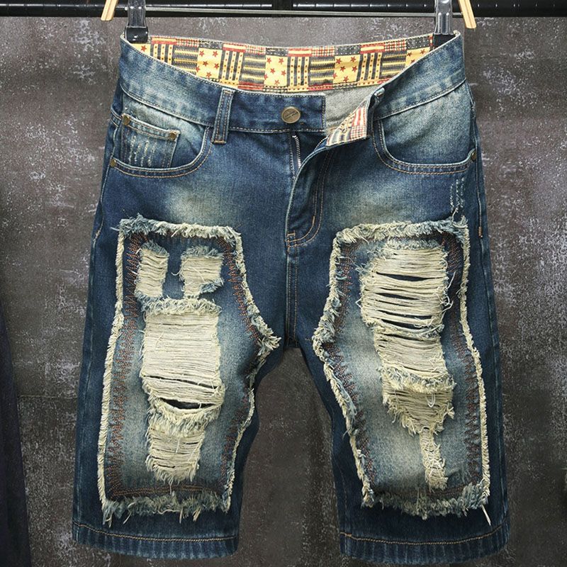Men Fashion Jeans - شورت جينز رجالي جديد بتصميم أوروبي