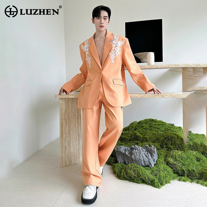 Men Fashion Elegant - بدلة LUZHEN الربيعية الجديدة الأنيقة والفاخرة