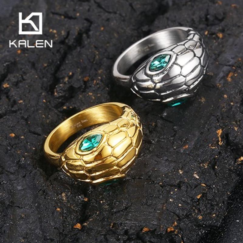 Men'S Fashion Lk - KALEN الفولاذ المقاوم للصدأ عيون الزمرد