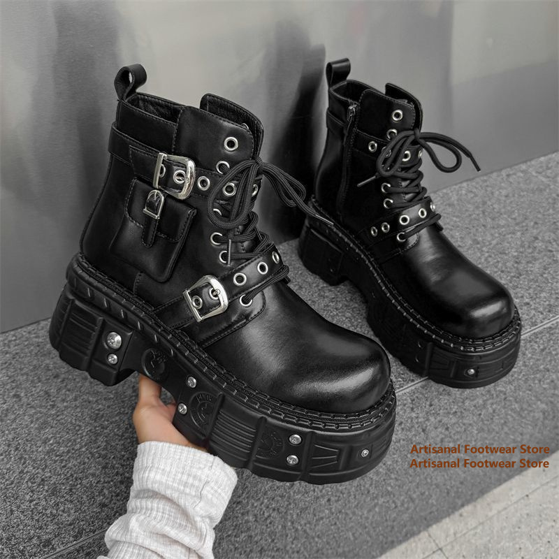 أحذية كاحل سوداء مزينة بجيوب،  - مراجعة Chelsea Boots Men وسعره