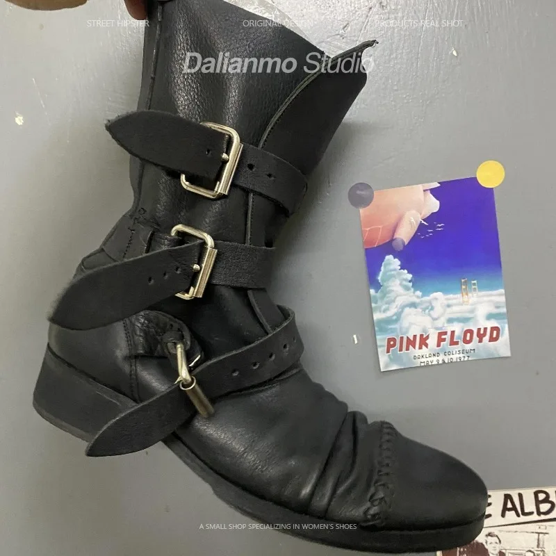 موضة الرجال جلد طبيعي دراجة نا - مراجعة Men Fashion Vintage وسعره