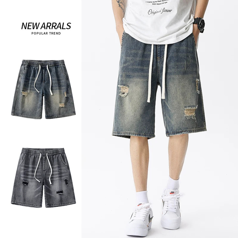 جينز رجالي قصير ممزق من الدنيم - مراجعة Men Fashion Jeans وسعره