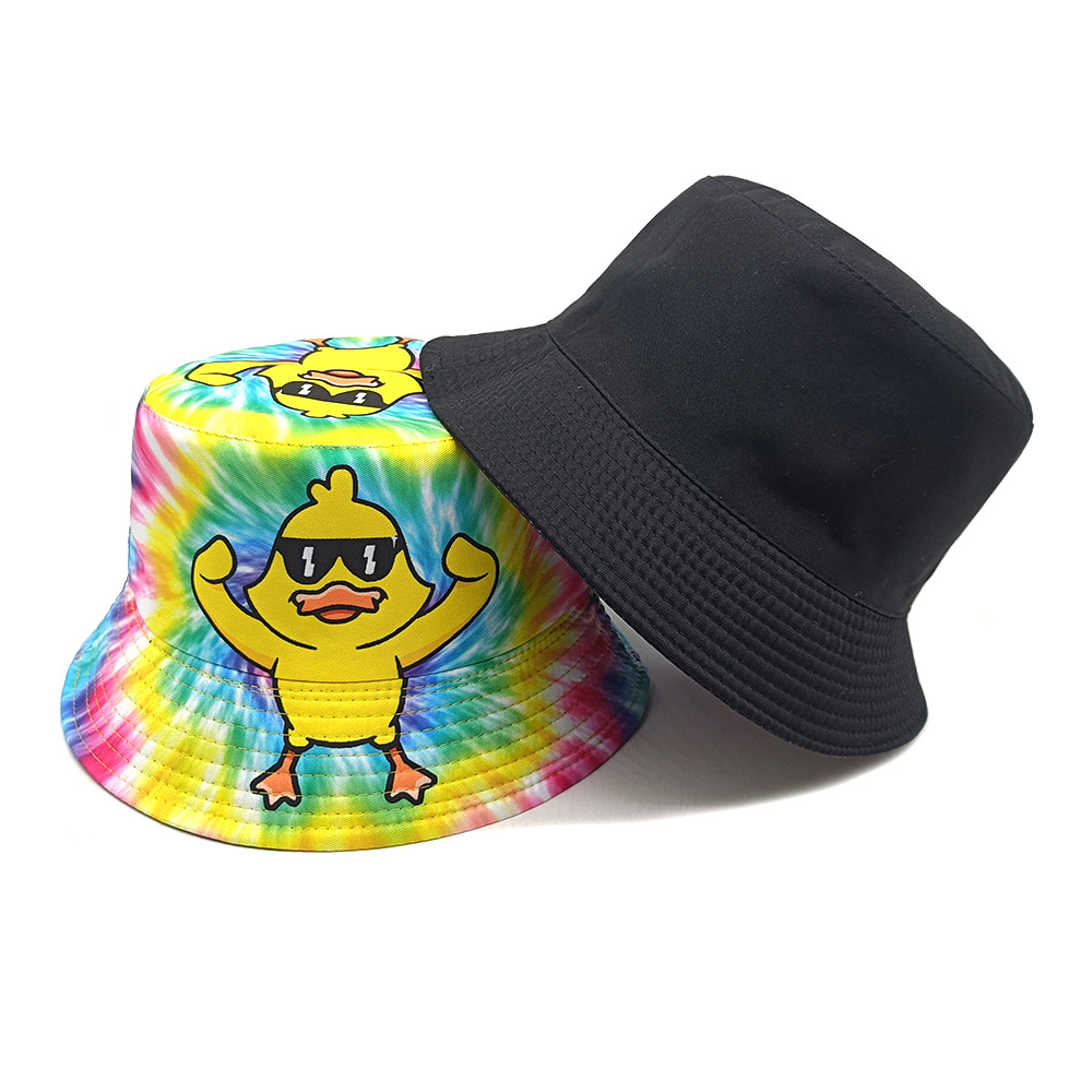 قبعة دلو بطبعة بطة كرتونية مضح - مراجعة Mens Fashion Bucket Hat وسعره
