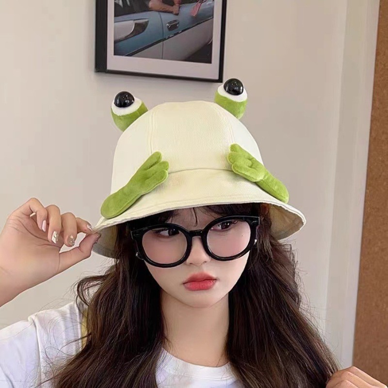 قبعة صياد مضحكة بتصميم عيون ال - مراجعة Mens Fashion Bucket Hat وسعره