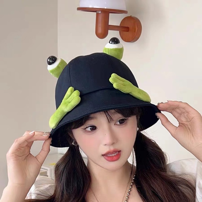 قبعة صياد مضحكة بتصميم عيون ال - مراجعة Mens Fashion Bucket Hat وسعره
