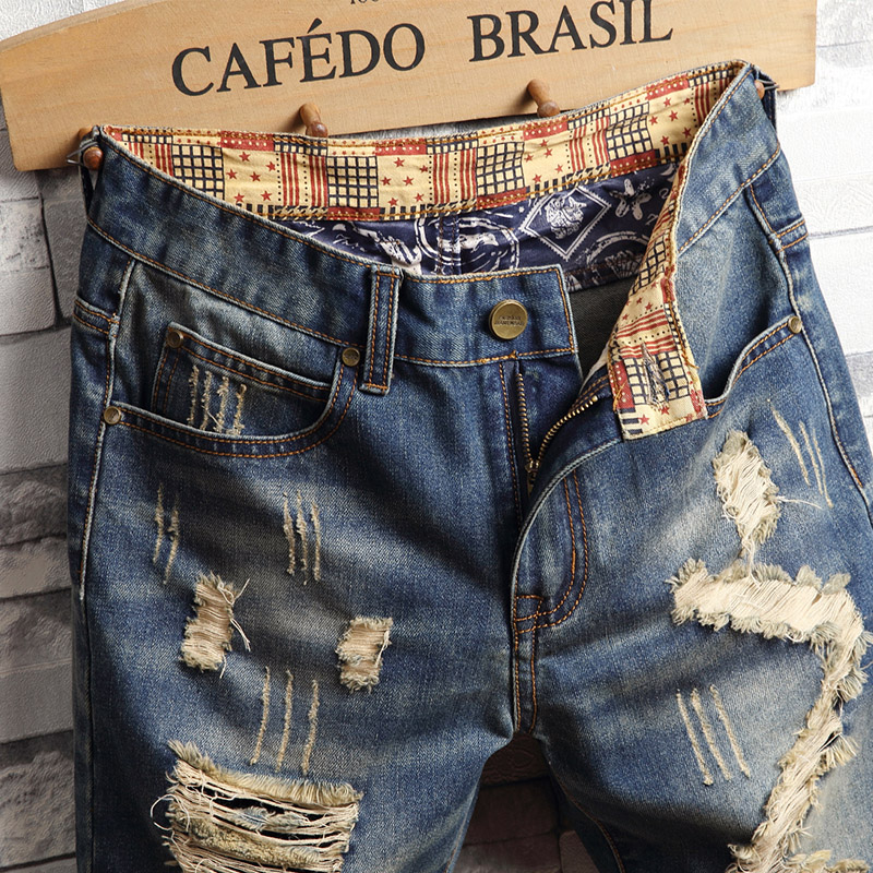 شورت جينز ممزق للرجال بأسلوب ا - مراجعة Men Fashion Jeans وسعره