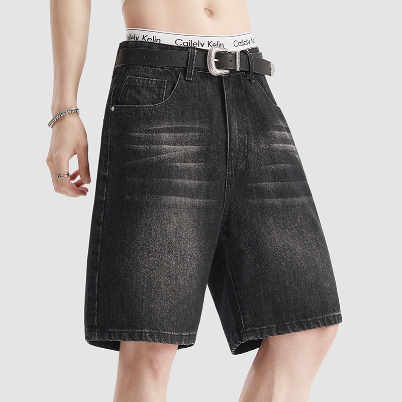 شورت جينز رجالي صيفي رفيع أسود - مراجعة Men Fashion Jeans وسعره