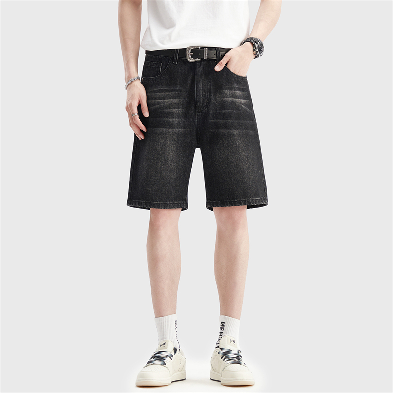 شورت جينز رجالي صيفي رفيع أسود - مراجعة Men Fashion Jeans وسعره
