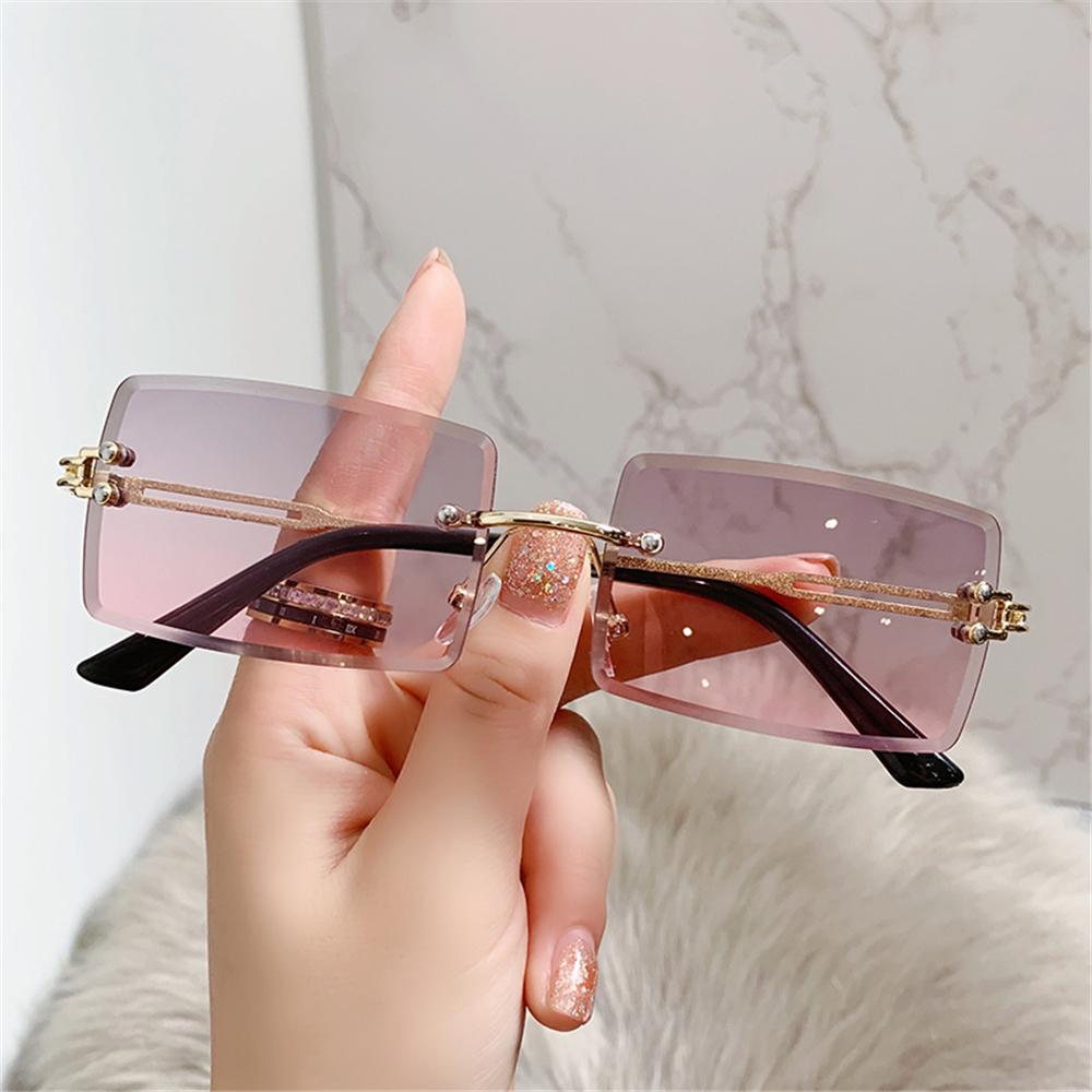 نظارات شمسية مستقيمة بدون إطار - مراجعة Men'S Fashion Rimless Glasses وسعره