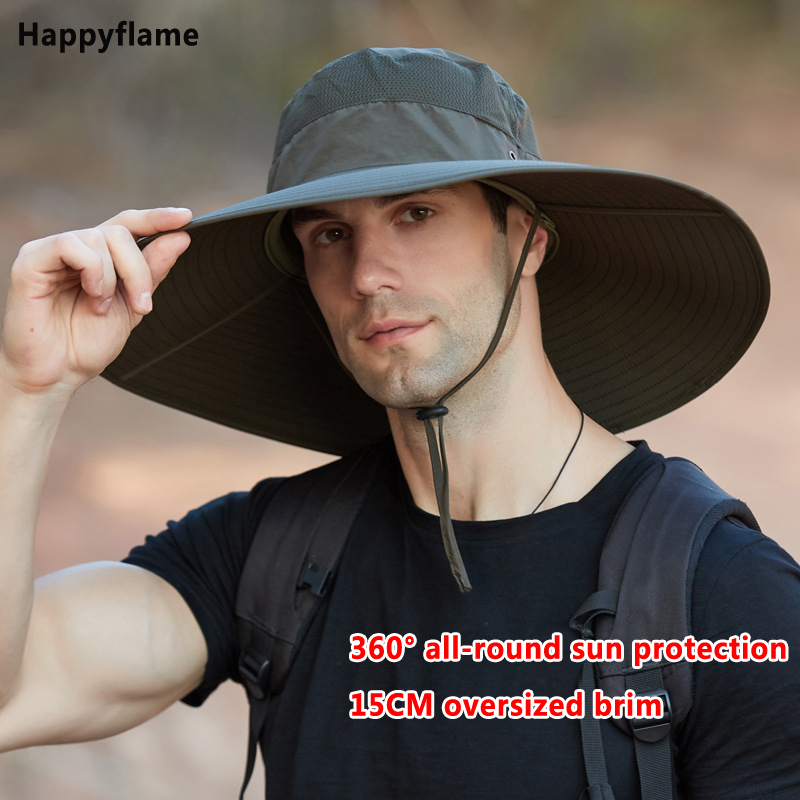 حار الرجال 15 سنتيمتر كبيرة وا - مراجعة Mens Fashion Bucket Hat وسعره
