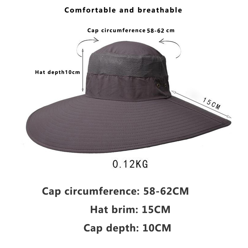 حار الرجال 15 سنتيمتر كبيرة وا - مراجعة Mens Fashion Bucket Hat وسعره