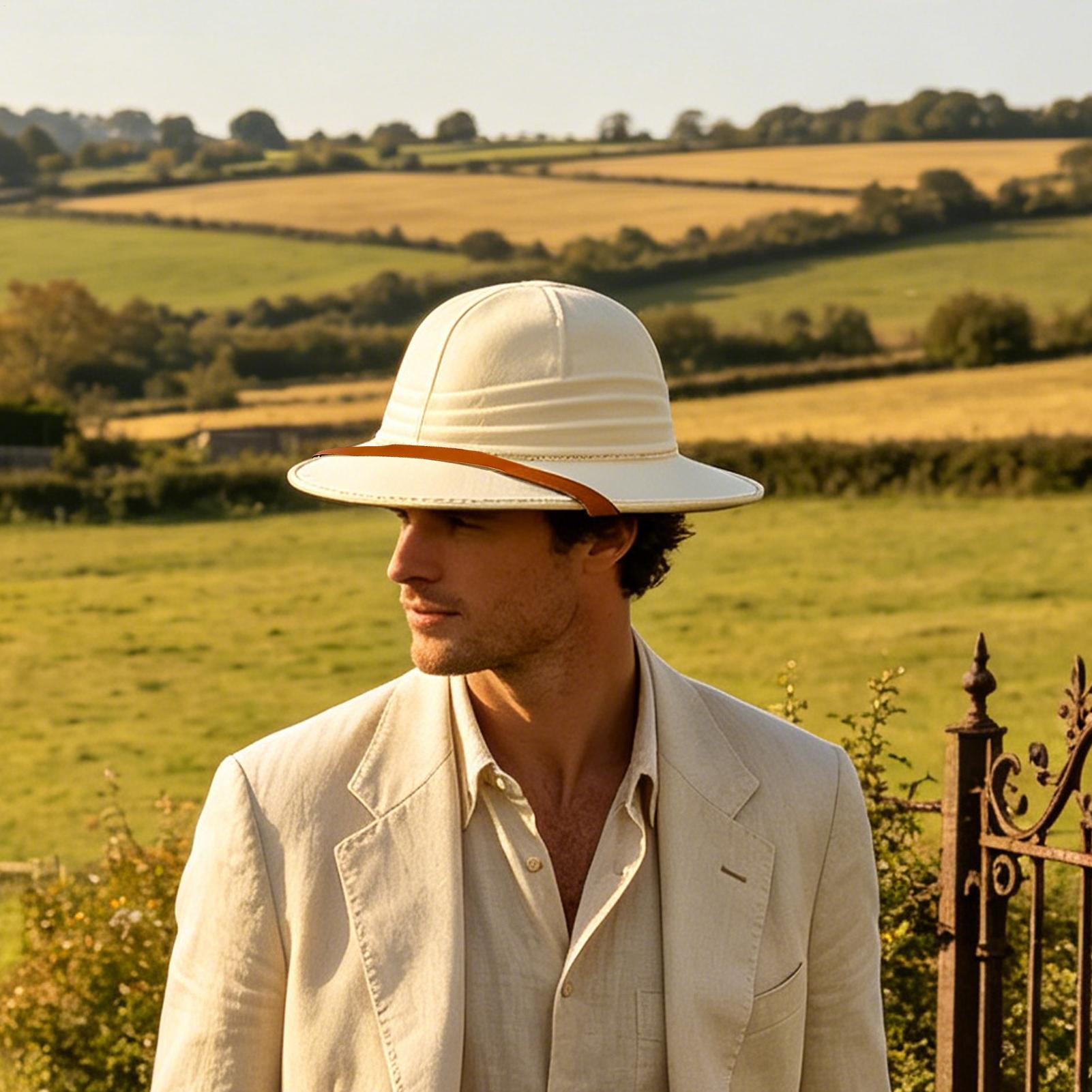 قبعة قش بريطية أنيقة للرجال وا - مراجعة Mens Fashion Bucket Hat وسعره