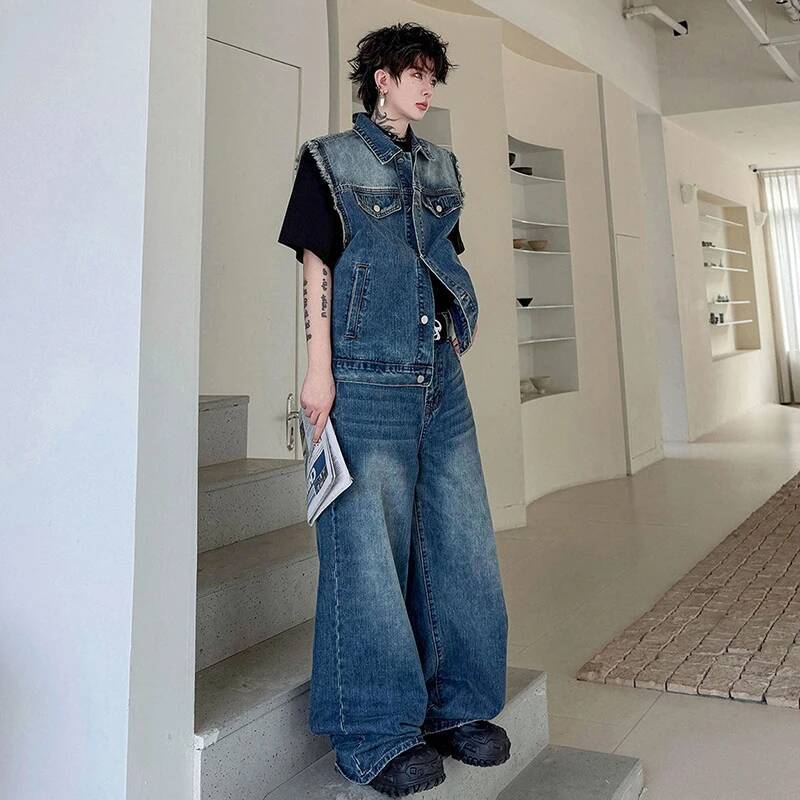 LUZHEN 2026 أطقم صيفية من قطعت - مراجعة Men Fashion Jeans وسعره