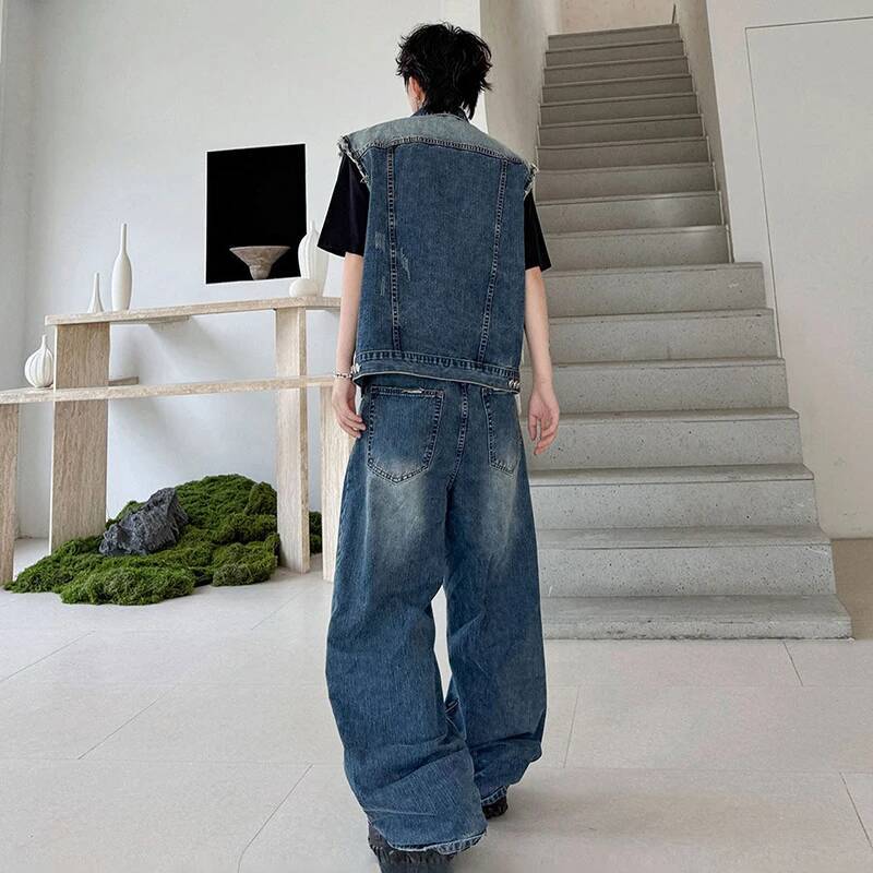 LUZHEN 2026 أطقم صيفية من قطعت - مراجعة Men Fashion Jeans وسعره