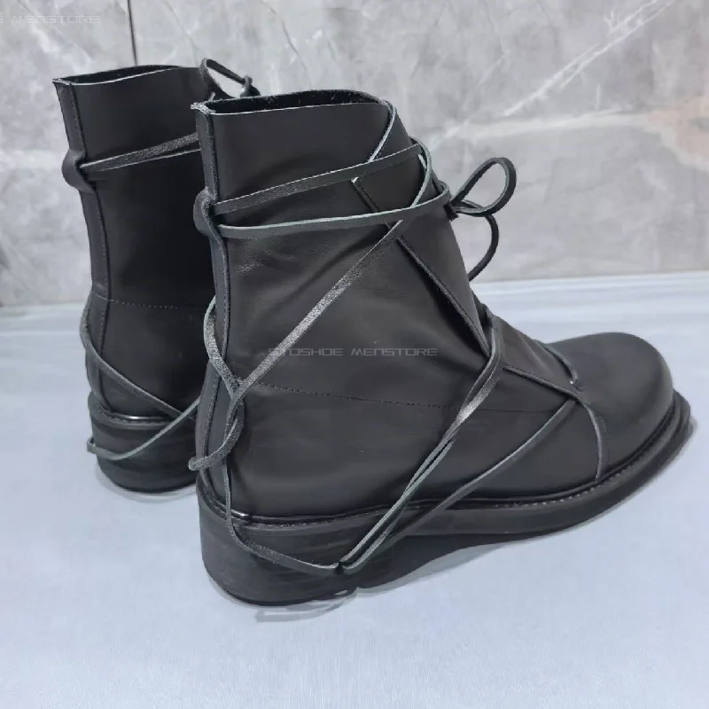 جلد طبيعي أسود ساحة تو أحذية ب - مراجعة Chelsea Boots Men وسعره