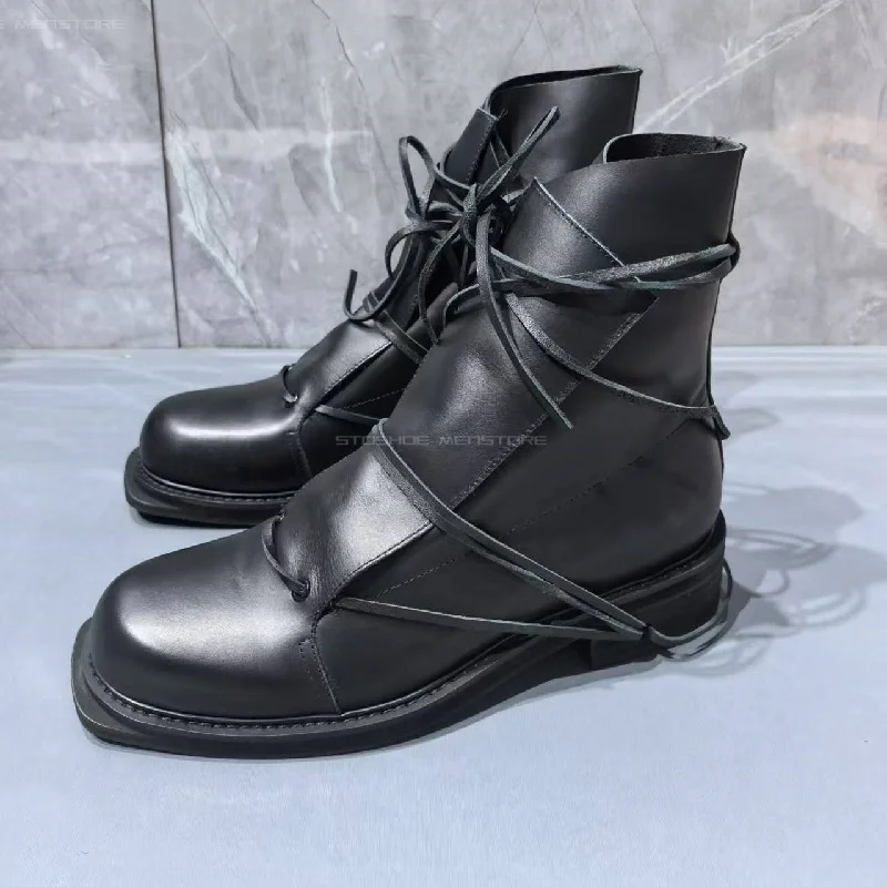 جلد طبيعي أسود ساحة تو أحذية ب - مراجعة Chelsea Boots Men وسعره