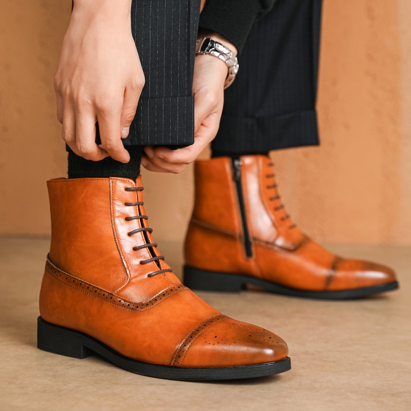 أحذية رجالية فاخرة جديدة عالية - مراجعة Chelsea Boots Men وسعره