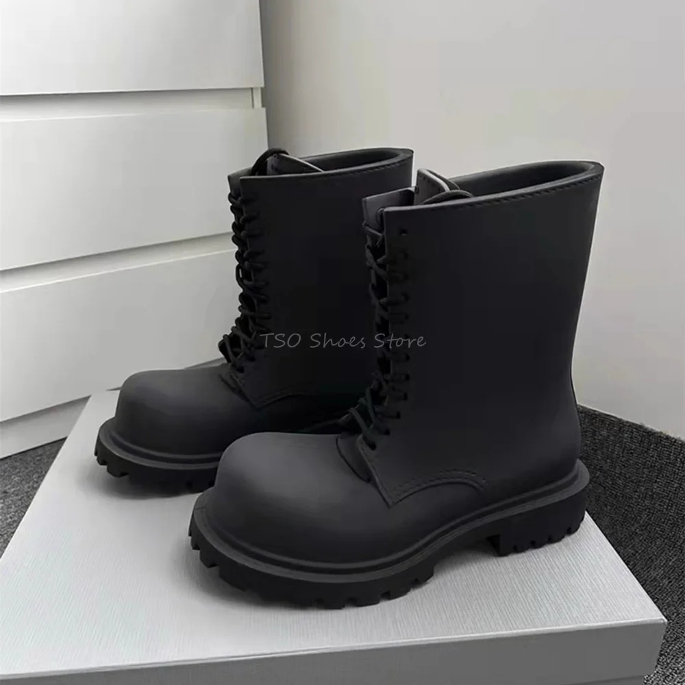 سميكة القاع أحذية سوداء برقبة  - مراجعة Chelsea Boots Men وسعره