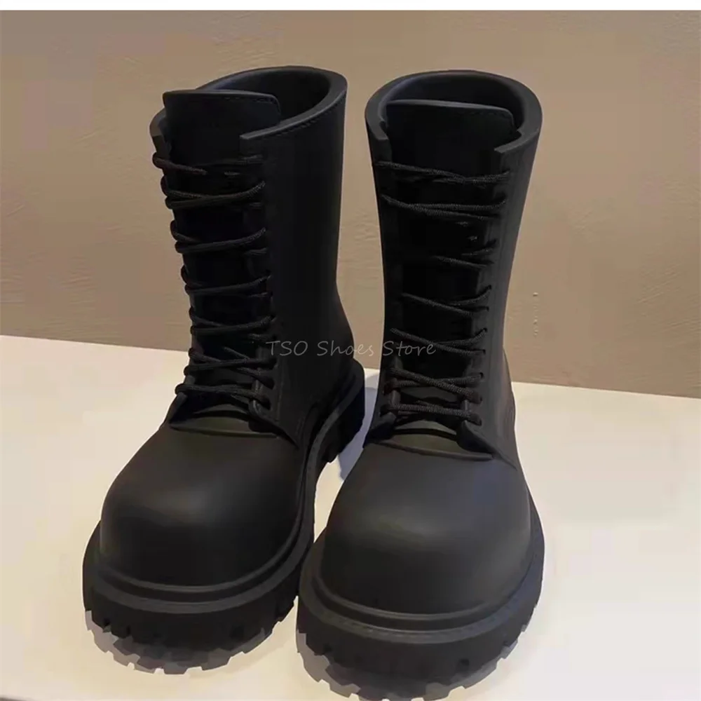سميكة القاع أحذية سوداء برقبة  - مراجعة Chelsea Boots Men وسعره