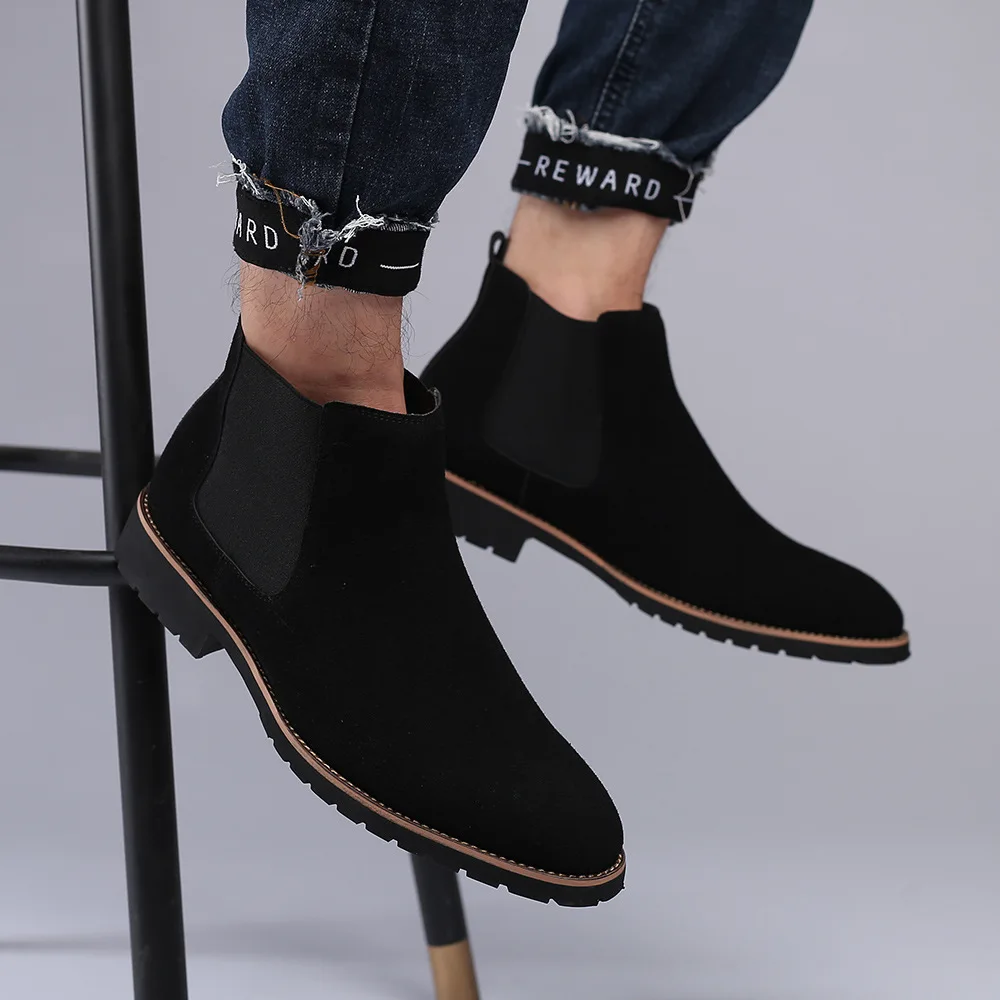الرجال حذاء من الجلد النمط الب - مراجعة Chelsea Boots Men وسعره