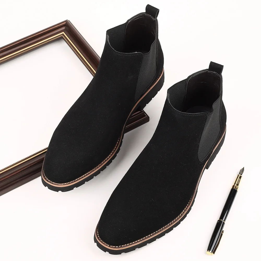الرجال حذاء من الجلد النمط الب - مراجعة Chelsea Boots Men وسعره