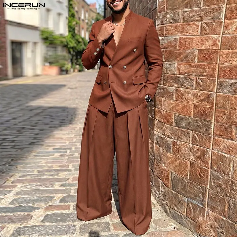 طقم رجالي من INCERUN بلون موحد - مراجعة Men Fashion Elegant وسعره