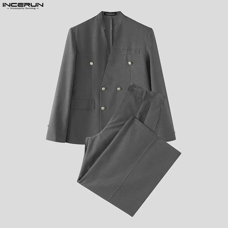طقم رجالي من INCERUN بلون موحد - مراجعة Men Fashion Elegant وسعره