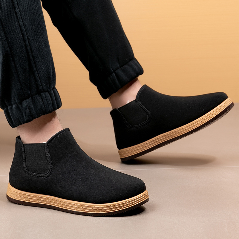 أحذية قطنية رجالية، أحذية شتوي - مراجعة Men Fashion Vintage وسعره