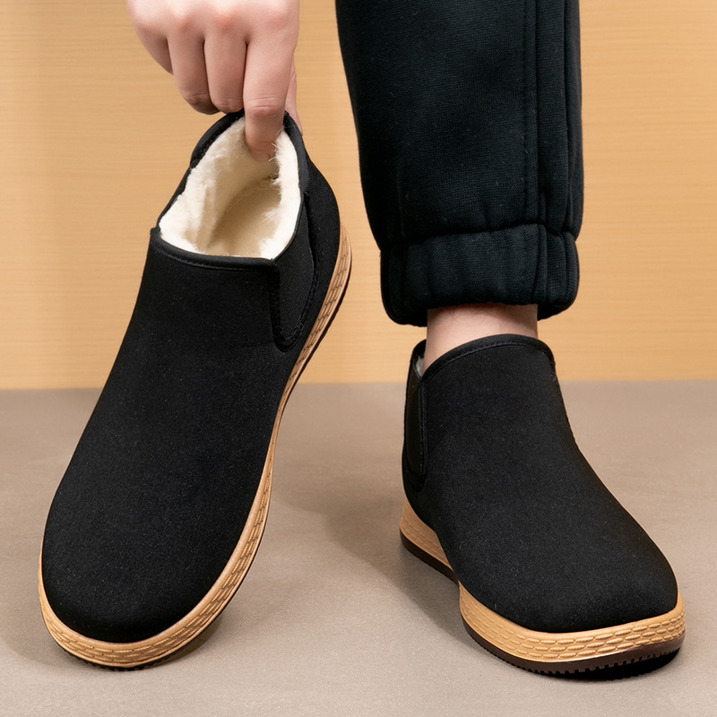 أحذية قطنية رجالية، أحذية شتوي - مراجعة Men Fashion Vintage وسعره