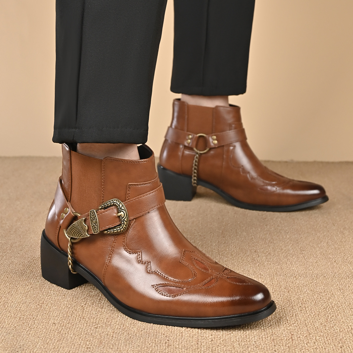 أحذية رجالية عصرية 2026: بوت ك - مراجعة Men Fashion Vintage وسعره