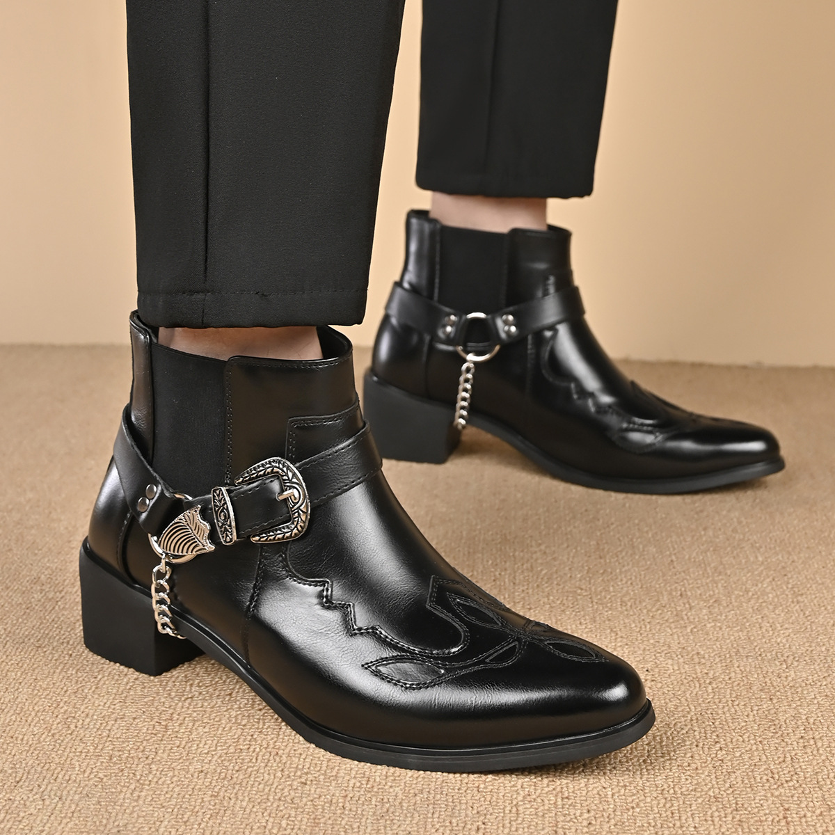أحذية رجالية عصرية 2026: بوت ك - مراجعة Men Fashion Vintage وسعره
