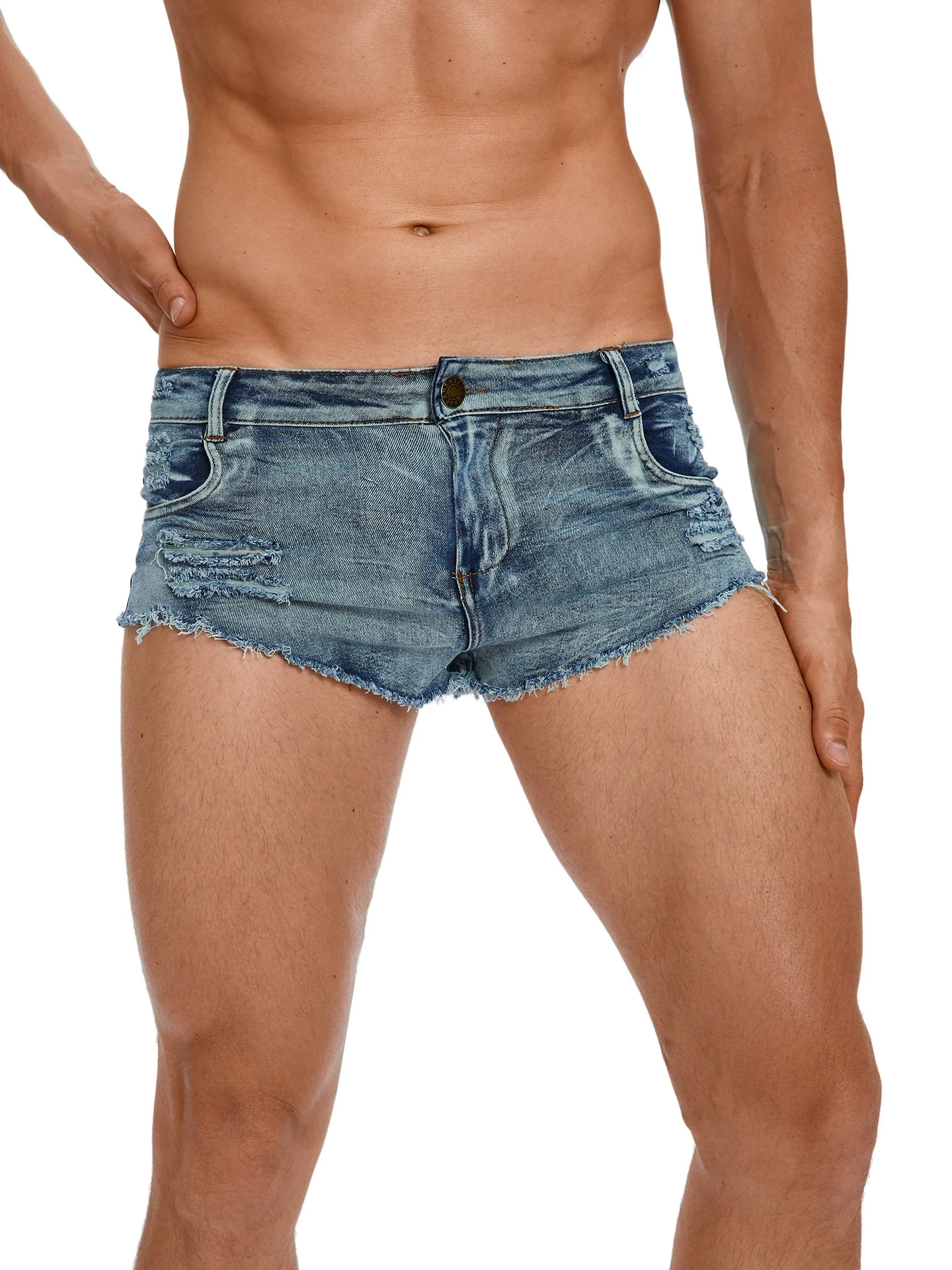 شورت جينز رجالي منخفض الخصر، ش - مراجعة Men Fashion Jeans وسعره