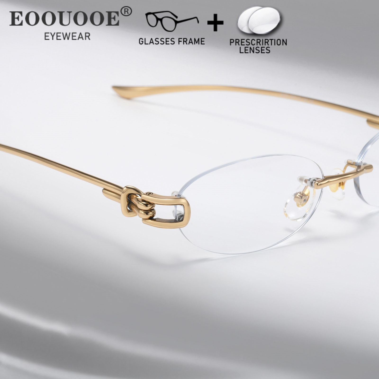 نظارات طبية جديدة بتصميم عصري  - مراجعة Men'S Fashion Rimless Glasses وسعره